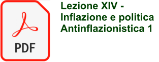 Lezione XIV -  Inflazione e politica Antinflazionistica 1