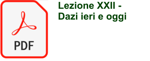 Lezione XXII - Dazi ieri e oggi