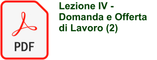 Lezione IV -  Domanda e Offerta di Lavoro (2)