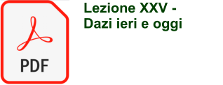 Lezione XXV -  Dazi ieri e oggi