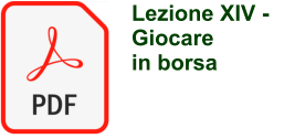Lezione XIV - Giocare  in borsa