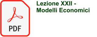 Lezione XXII -  Modelli Economici