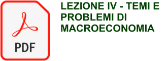 LEZIONE IV - TEMI E PROBLEMI DI MACROECONOMIA