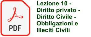 Lezione 10 - Diritto privato - Diritto Civile - Obbligazioni e Illeciti Civili