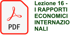 Lezione 16 -  I RAPPORTI ECONOMICI INTERNAZIO NALI